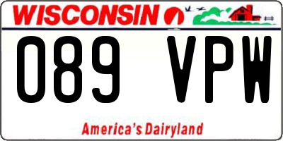 WI license plate 089VPW