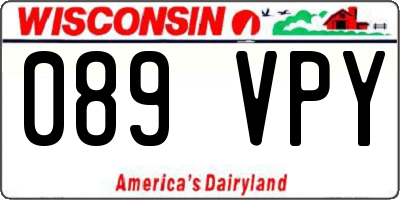 WI license plate 089VPY