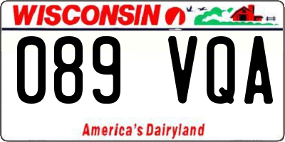 WI license plate 089VQA
