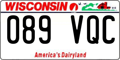 WI license plate 089VQC