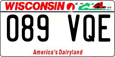 WI license plate 089VQE