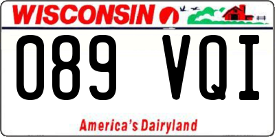WI license plate 089VQI
