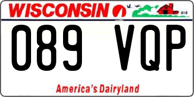 WI license plate 089VQP