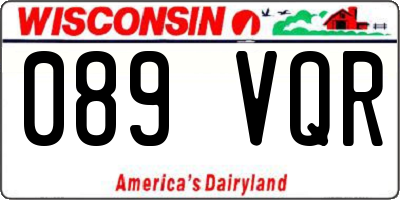 WI license plate 089VQR