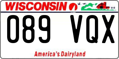 WI license plate 089VQX