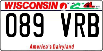 WI license plate 089VRB