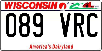 WI license plate 089VRC