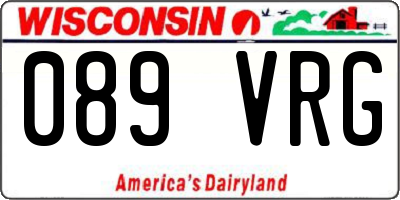 WI license plate 089VRG