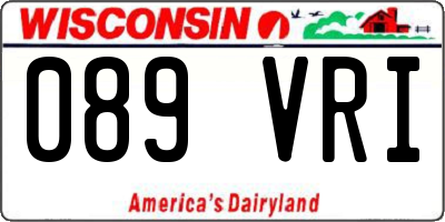 WI license plate 089VRI