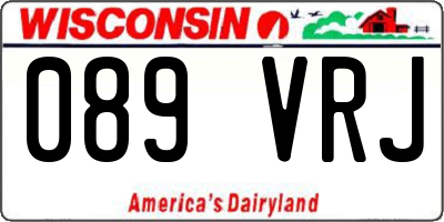 WI license plate 089VRJ