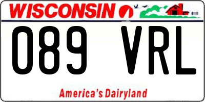WI license plate 089VRL