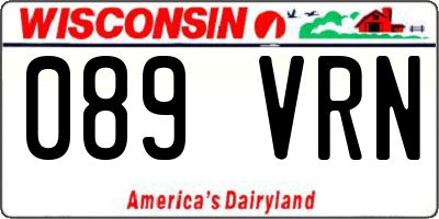 WI license plate 089VRN