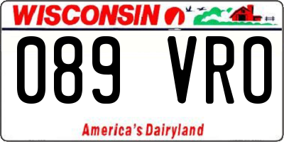 WI license plate 089VRO