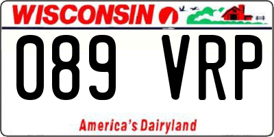 WI license plate 089VRP