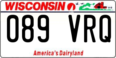 WI license plate 089VRQ