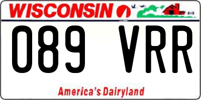 WI license plate 089VRR
