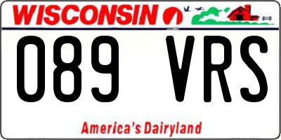 WI license plate 089VRS