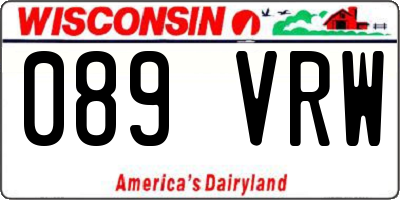 WI license plate 089VRW