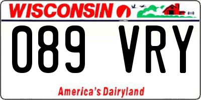 WI license plate 089VRY