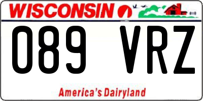 WI license plate 089VRZ