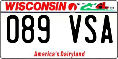 WI license plate 089VSA