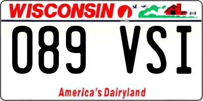 WI license plate 089VSI