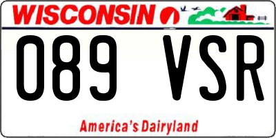 WI license plate 089VSR