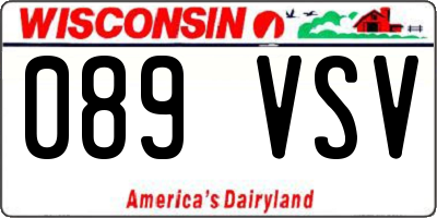 WI license plate 089VSV