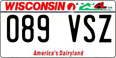 WI license plate 089VSZ