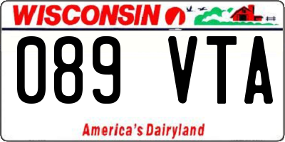 WI license plate 089VTA
