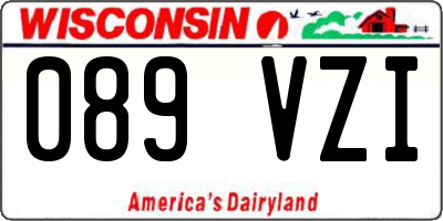 WI license plate 089VZI