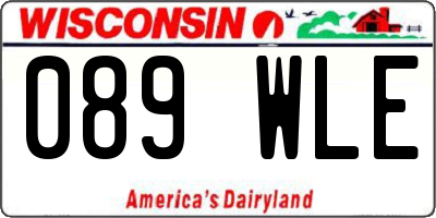 WI license plate 089WLE