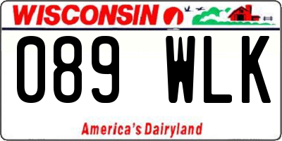 WI license plate 089WLK