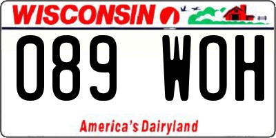 WI license plate 089WOH