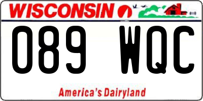 WI license plate 089WQC