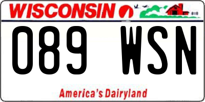 WI license plate 089WSN