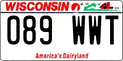 WI license plate 089WWT