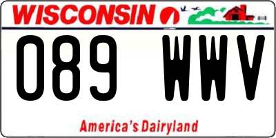 WI license plate 089WWV