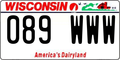 WI license plate 089WWW