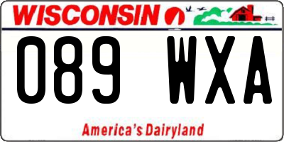 WI license plate 089WXA
