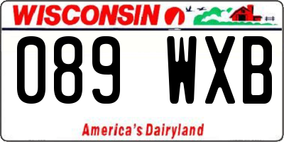 WI license plate 089WXB