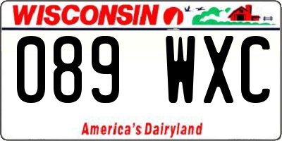 WI license plate 089WXC