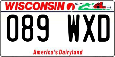 WI license plate 089WXD