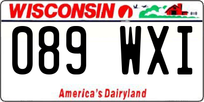WI license plate 089WXI