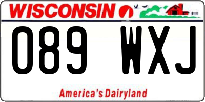 WI license plate 089WXJ