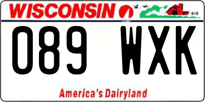 WI license plate 089WXK