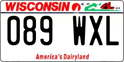 WI license plate 089WXL