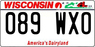 WI license plate 089WXO