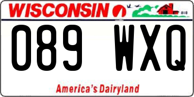 WI license plate 089WXQ