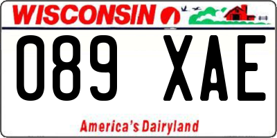 WI license plate 089XAE